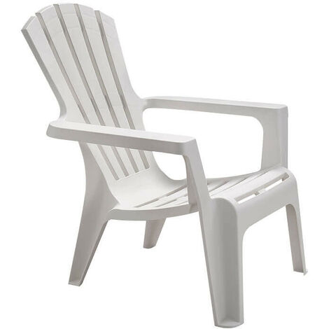 Jardin de fauteuils en plein air en résine et en fibre de verre avec dossier haut et basse inférieur White