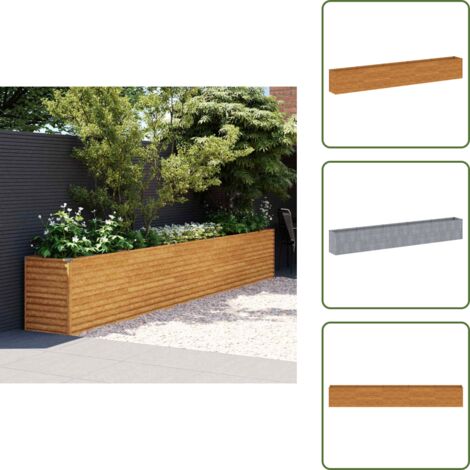 Jardín decorativo - vidaXL Jardinera elevada 482x50x69 cm Acero Corten - Maceta para plantas