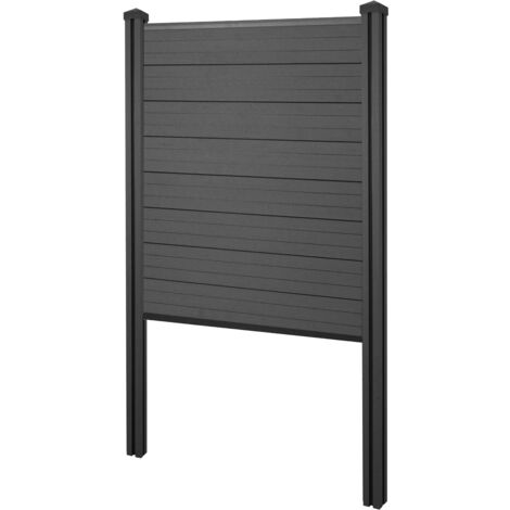 Jardin du salon extérieur HWC-F57 Polyrattan Brun avec coussins gris foncé