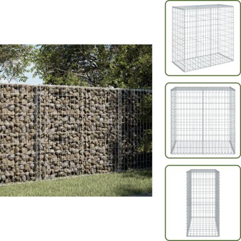 Jardín exterior - vidaXL Cesta de gaviones con cubierta hierro galvanizado 100x50x100 cm - Estructuras decorativas
