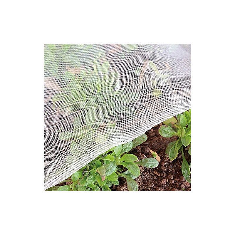 Jardin Filet Anti Insecte Potager: 3 x 5 m Maille Fine Protection pour Poireaux Arbre Fruitier Jardinage Voile de Plantes Blanche