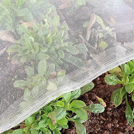 Jardin Filet Anti Insecte Potager: 3 x 5 m Maille Fine Protection pour Poireaux Arbre Fruitier Jardinage Voile de Plantes Blanche