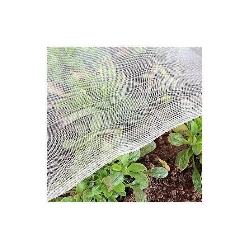 Jardin Filet Anti Insecte Potager: 3 x 6 m Maille Fine Protection pour Poireaux Arbre Fruitier Jardinage Voile de Plantes Blanche - Gabrielle