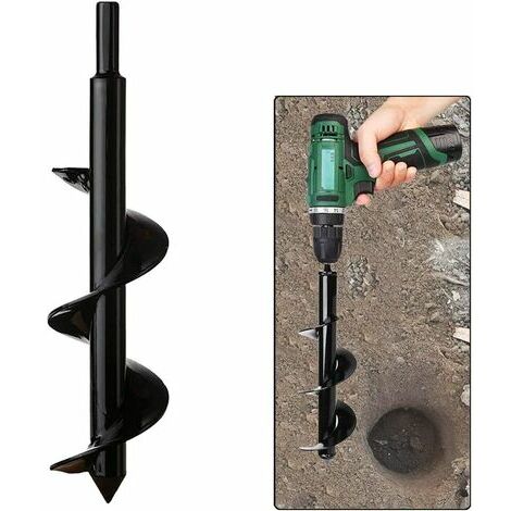 Jardin Foreuse, Tige hexagonale Acier Inoxydable, Tariere Thermique, Creuser des Trous Cultiver en Profondeur, Outil de Plantation Pratique, pour Fleur Planter des Arbres Arbustes-(Dia: 8cm L: 30cm)