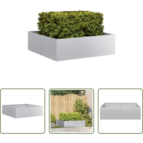 Jardín -  Jardinera 100x100x30 cm de acero galvanizado