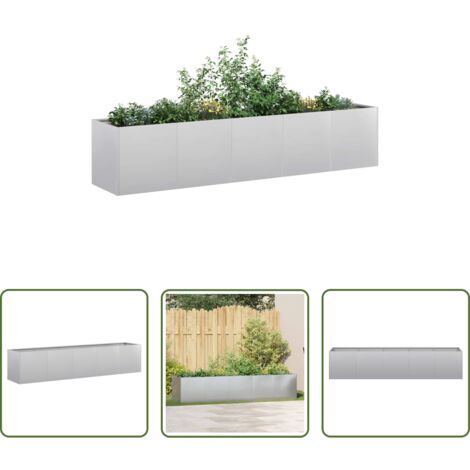 Jardín -  Jardinera 200x40x40 cm de acero galvanizado