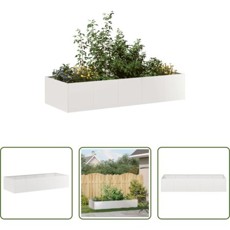 Jardín -  Jardinera 200x80x40 cm Acero inoxidable