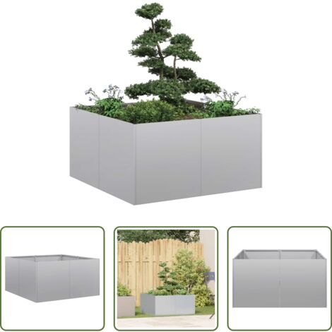 Jardín -  Jardinera 80x80x40 cm de acero galvanizado