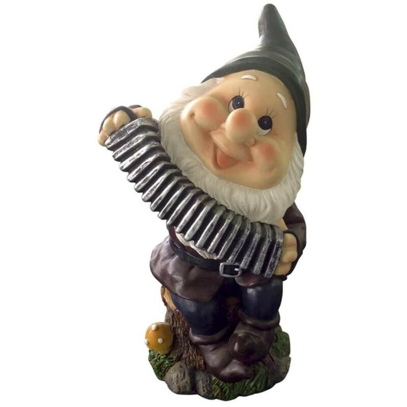 Statue de jardin nain accordéon 16x13,5x28H