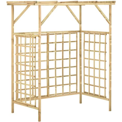 Jardín Pérgola para cajas dobles de madera de pino impregnada