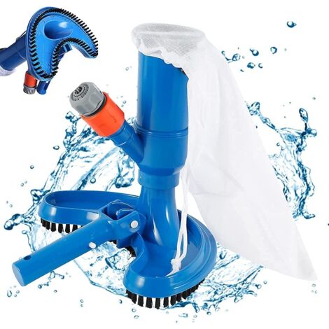 jardin piscine Mini aspirateur de piscine à jet avec embout de nettoyage rapide, nettoyeur de piscine avec brosse/raccord de tuyau rapide (tuyau non inclus)