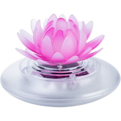 jardin piscine Piscine Floating Lampe étanche Piscine Étang Lampe flottante Lotus Lampes solaires