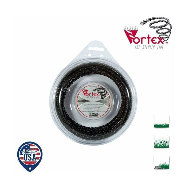 Coque fil nylon hélicoïdal copolymère VORTEX - 3 mm x 44m - qualité professionnelle - fabrication américaine