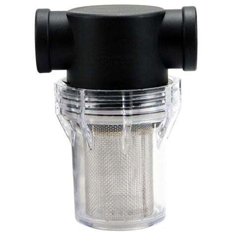 Jardin pré-filtré, pompe avec crépine et acier inoxydable 40 mesh, tuyaux filtrants et embouts hauts, pompe et eau pour l'irrigation du jardin (1" à 40 mesh) (noir)