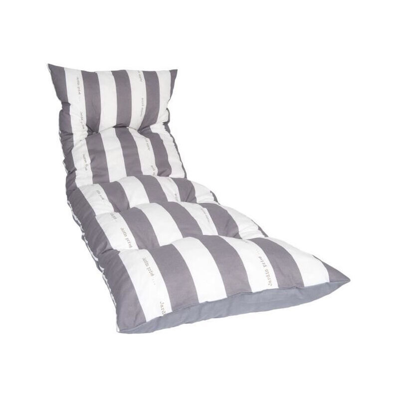 Jardin Prive - Bain de soleil flocons cancale 188x56x12 cm gris