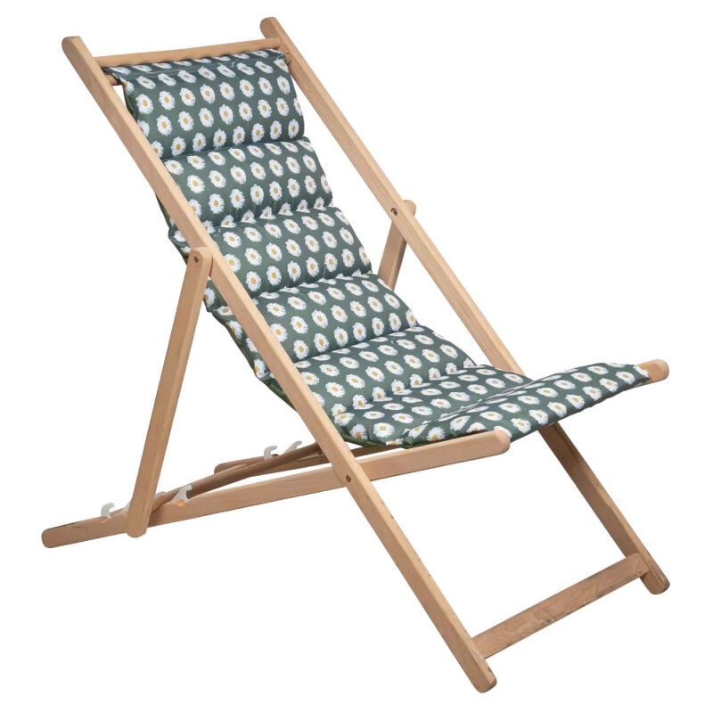 Jardin Prive - Chilienne matelassée Prairie structure en bois massif