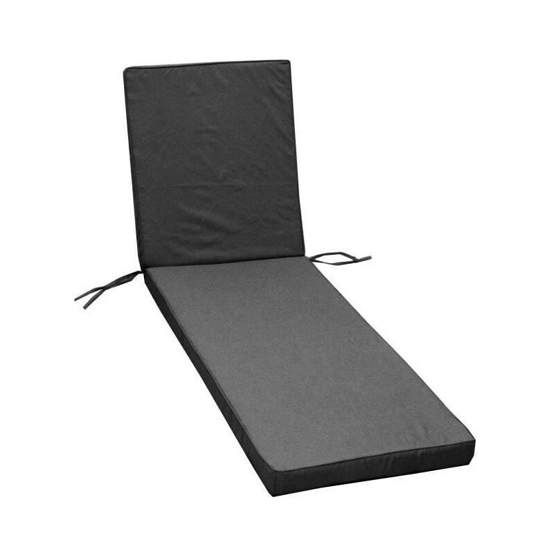 Jardin Prive - Coussin bain de soleil monte carlo - 185 x 55 x 6 cm - Gris ardoise