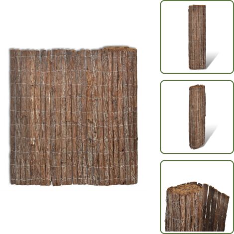 Jardín - vidaXL Valla cañizo de corteza 400x100 cm - Protección solar