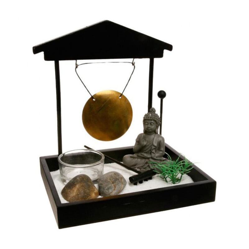Jardin Zen Bouddha Tori 16cm Noir
