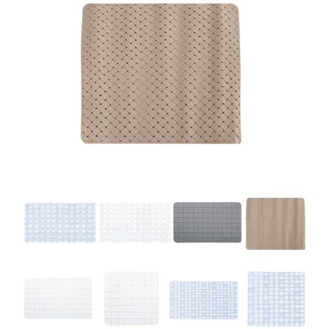 JARDIN202 - Alfombra de Baño Antideslizante Suave y Acolchada - Estera Resistente con Ventosas para el Baño o Ducha  50x50 cm (Beige - Trenzado)