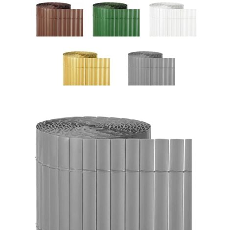 JARDIN202 - Cañizo PVC Doble Cara 1400gr – Durabilidad y Privacidad con Bridas de Fijación Incluidas  1,5x3m (Gris)