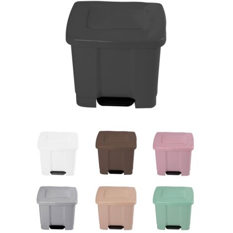 JARDIN202 - Cubo de Basura para el Reciclaje – Basurero con Pedal 35L con 2 Compartimentos 35L (Gris oscuro)