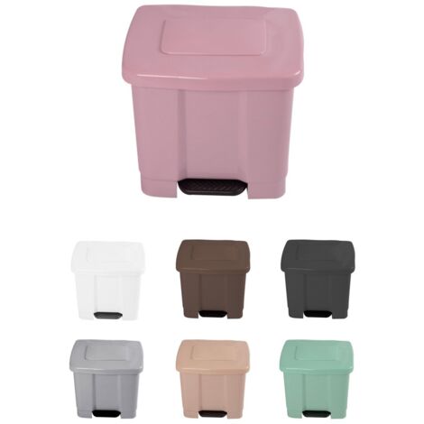 JARDIN202 - Cubo de Basura para el Reciclaje – Basurero con Pedal 35L con 2 Compartimentos  35L (Rosa)