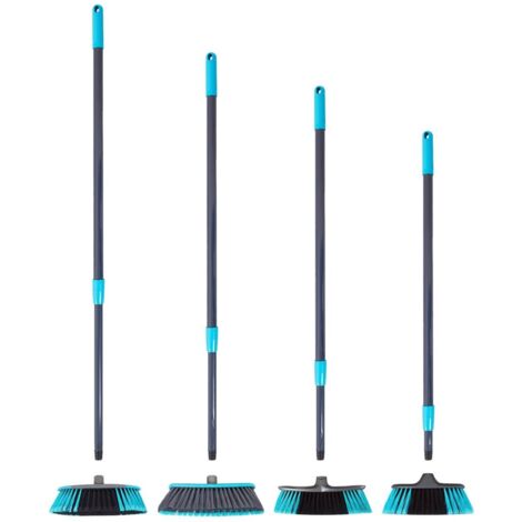 JARDIN202 - Escobas para el Hogar - Antichoque, Mariposa, Dual Acción, Pequeños Espacios y Accesorios con Recogedor y Mango Extensible  Escoba Pequeños espacios + Mango -