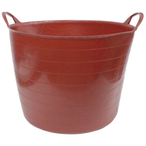 JARDIN202 - Espuerta de plástico 42 litros  Capazo de goma  Gama ColorFull Medium   (Teja)