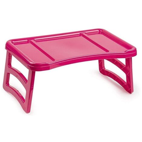 JARDIN202 - JARDIN202 - Bandeja Plegable de Plástico - Bandeja de Cama Portátil  Mesa Multiuso - Mesa Auxiliar para Salón   (Rosa)  Rosa