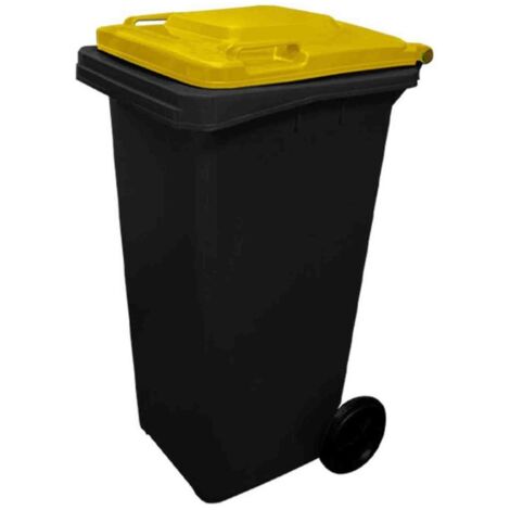 JARDIN202 - JARDIN202 - Contenedor de basura reciclables 240L 2 ruedas  Ecodiseño Negro  COLOR: AMARILLO ()  COLOR: AMARILLO  COLOR: AMARILLO -