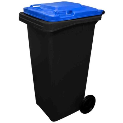 JARDIN202 - JARDIN202 - Contenedor de basura reciclables 240L 2 ruedas  Ecodiseño Negro  COLOR: AZUL ()  COLOR: AZUL  COLOR: AZUL -