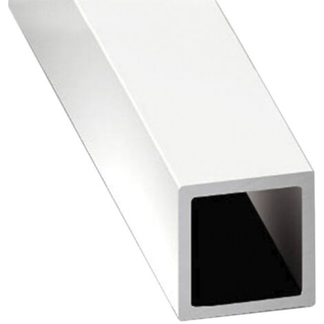 JARDIN202 - Perfil de Aluminio Blanco - Tubo cuadrado - x4 unds - 1'50m  25mm -