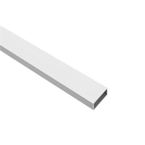 JARDIN202 - Perfil de Aluminio Blanco - Tubo rectangular - x3 unds - 2'10m  20 x 10 mm -