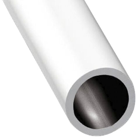 JARDIN202 - Perfil de Aluminio Blanco - Tubo redondo - x3 unds - 2'10m  20mm -