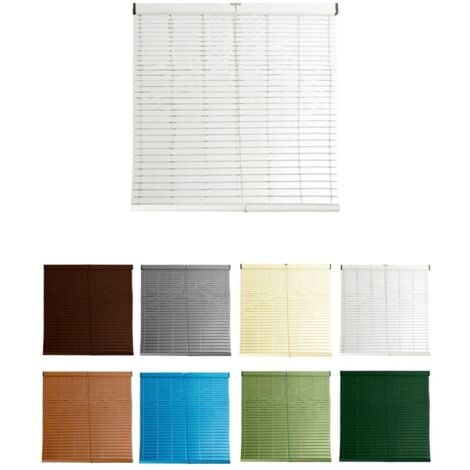 JARDIN202 - Persiana de PVC Alicantina con Polea Metálica  Persiana Enrollable  Estor Enrollable para Ventanas, Puertas, Salón y Cocina  77 x 125 cm (Blanco)