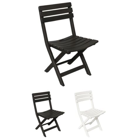 JARDIN202 - Silla Birci Apilables con Reposabrazos 50 cm x 53 cm x 81 cm – Silla de Interior y Exterior  Unidad (Negro)