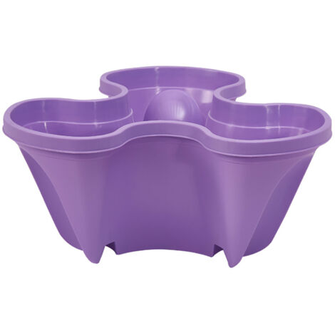 [Jardinage vertical] Pot de fleurs empilable 3D, 3 pétales, pour fraises et légumes, en PP, violet, design antidérapant