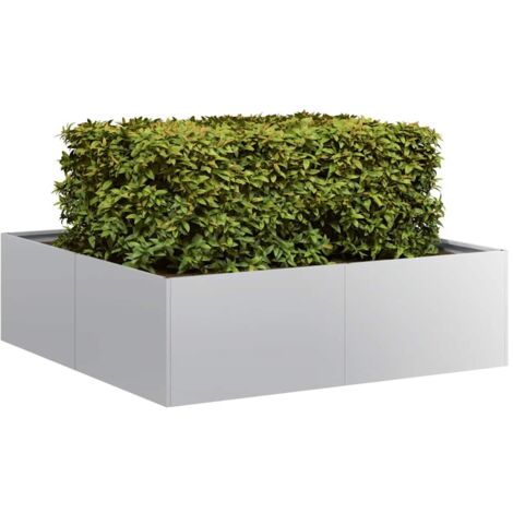 Jardinera 100x100x30 cm de acero galvanizado vidaXL