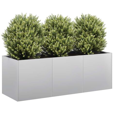 Jardinera 120x40x40 cm de acero galvanizado