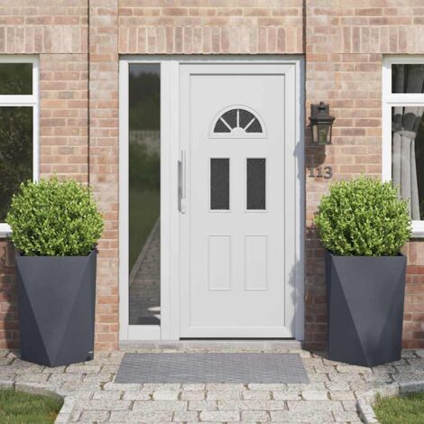 Jardinera 2 pcs Antracita 50 x 50 x 75 cm Acero