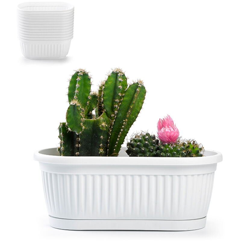 

Plasticforte - JARDINERA 25x12,5x9,5 CM BLANCA SIN PLATO