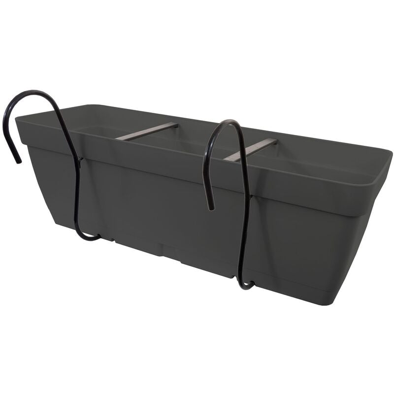 

Jardinera 50 cm con soporte de fijación curvo