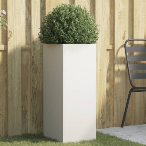 Jardinera acero blanco 32x29x75 cm vidaXL
