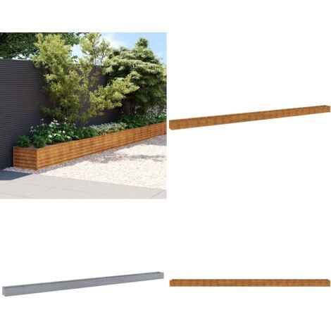 Jardinera acero corten 960x50x36 cm - Jardinera para jardín - Jardinera para balcones