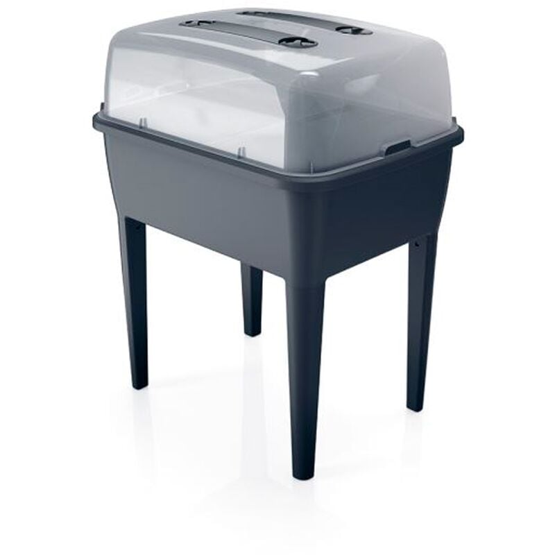 

Prosperplast - Jardinera alta 83 L, con tapa de policarbonato, para proteger tus plantas Respana Planter Set de plástico en color Antracita, 96,3