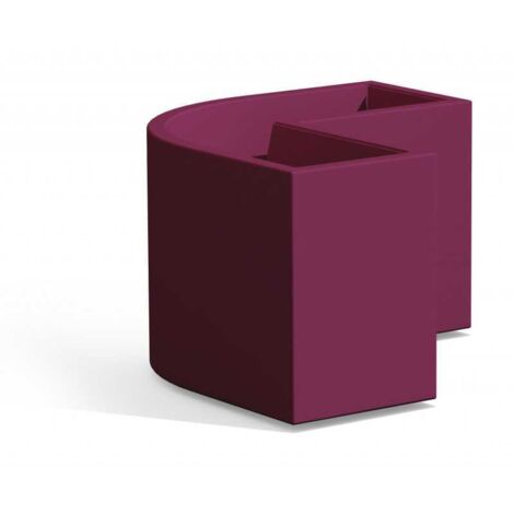 Jardinera angular de resina 80x35 cm mod. Flowerpot Angular Violeta