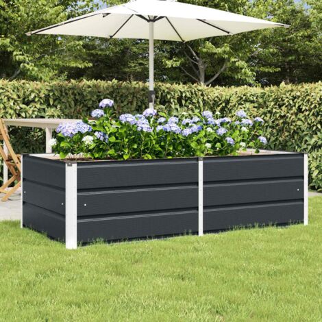 Jardinera Antracita 160 x 80 x 45 cm Acero