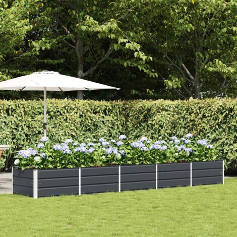 Jardinera Antracita 400 x 80 x 45 cm Acero