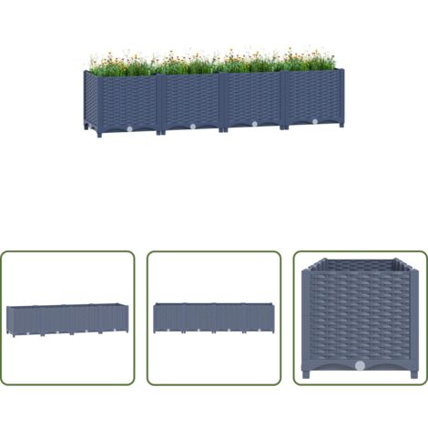 Jardinera -  Arriate polipropileno 160x40x38 cm